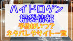 ハイドロゲン福袋2024予約日いつ?中身ネタバレや販売サイト一覧